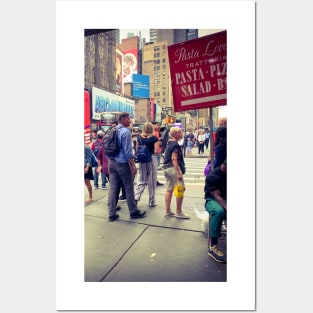 Tourists Midtown Street Manhattan New York City Posters and Art